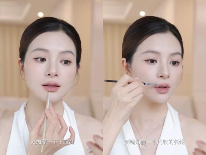 Chỉnh lại viền môi để tổng thể gọn gàng