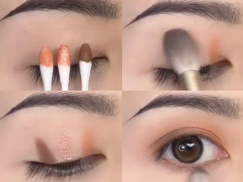 Cách 2: Trang điểm mắt “nhòe tự nhiên” – dành cho những ngày lười makeup