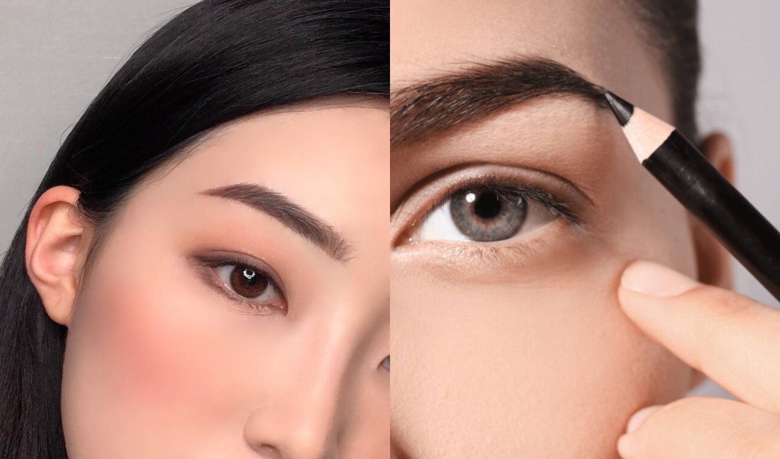 Chân mày ngang phù hợp với những nàng có gương mặt V line