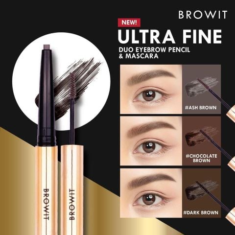 3. Chì kẻ mày và mascara 2 trong 1 Browit Ultra Fine Dou Eyebrow Pencil & Mascara