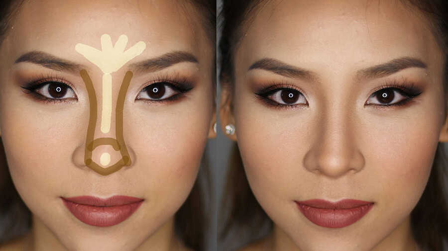 cách trang điểm mũi thon gọn