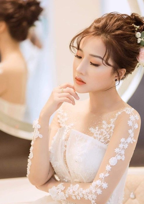 makeup cô dâu tone cam