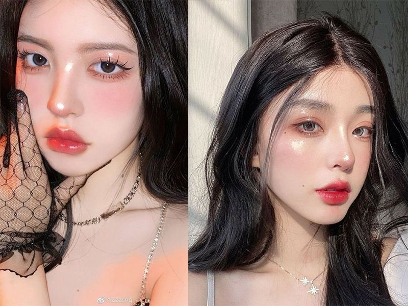 Makeup tone hồng đào 