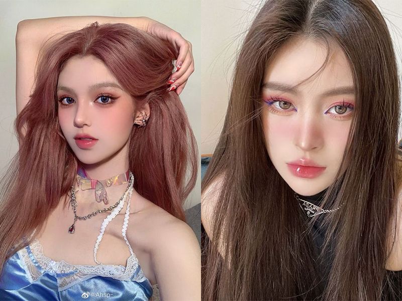 Makeup tone hồng tím